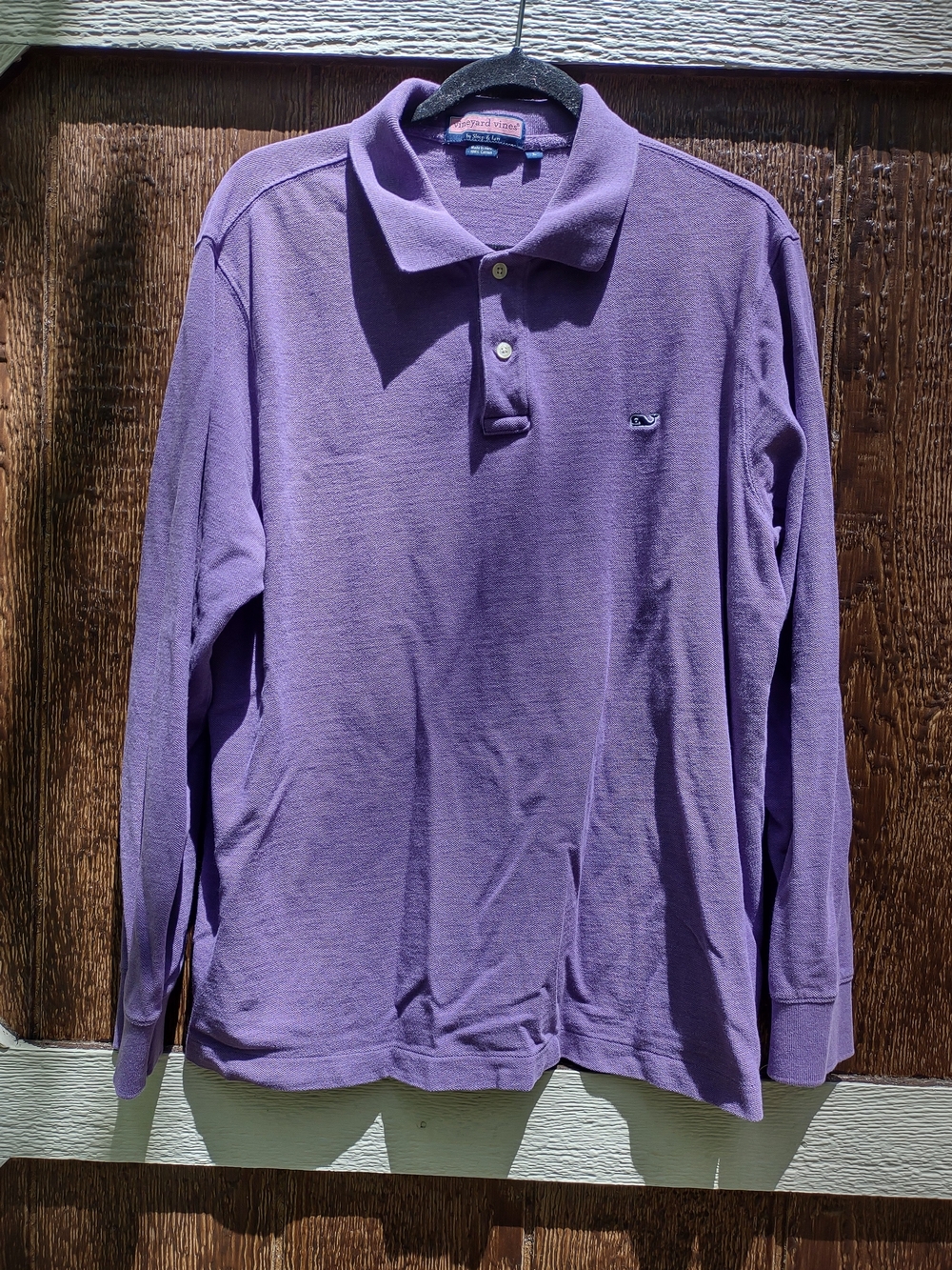 Vineyard Vines Long-Sleeve Polo in Lavender Purple